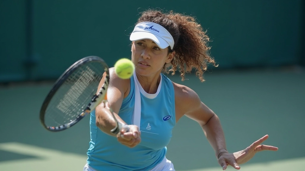 Professional tennis player demonstrating forehand and backhand ground stroke techniques during training session