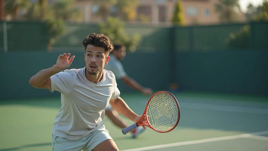 Professional tennis player demonstrating forehand and backhand techniques